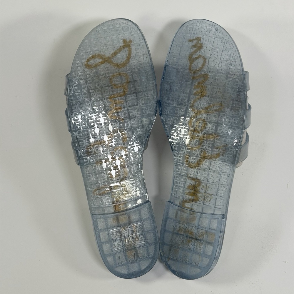 Sam Edelman Size-9 Women's Bay Jelly Blue Flat Sandal - Picture 8 of 10